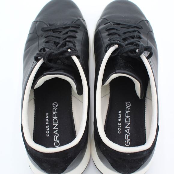 Cole Haan Grand Sneaker Mens 11 Black Leather Minimalist Casual Comfort Shoe - Picture 5 of 8